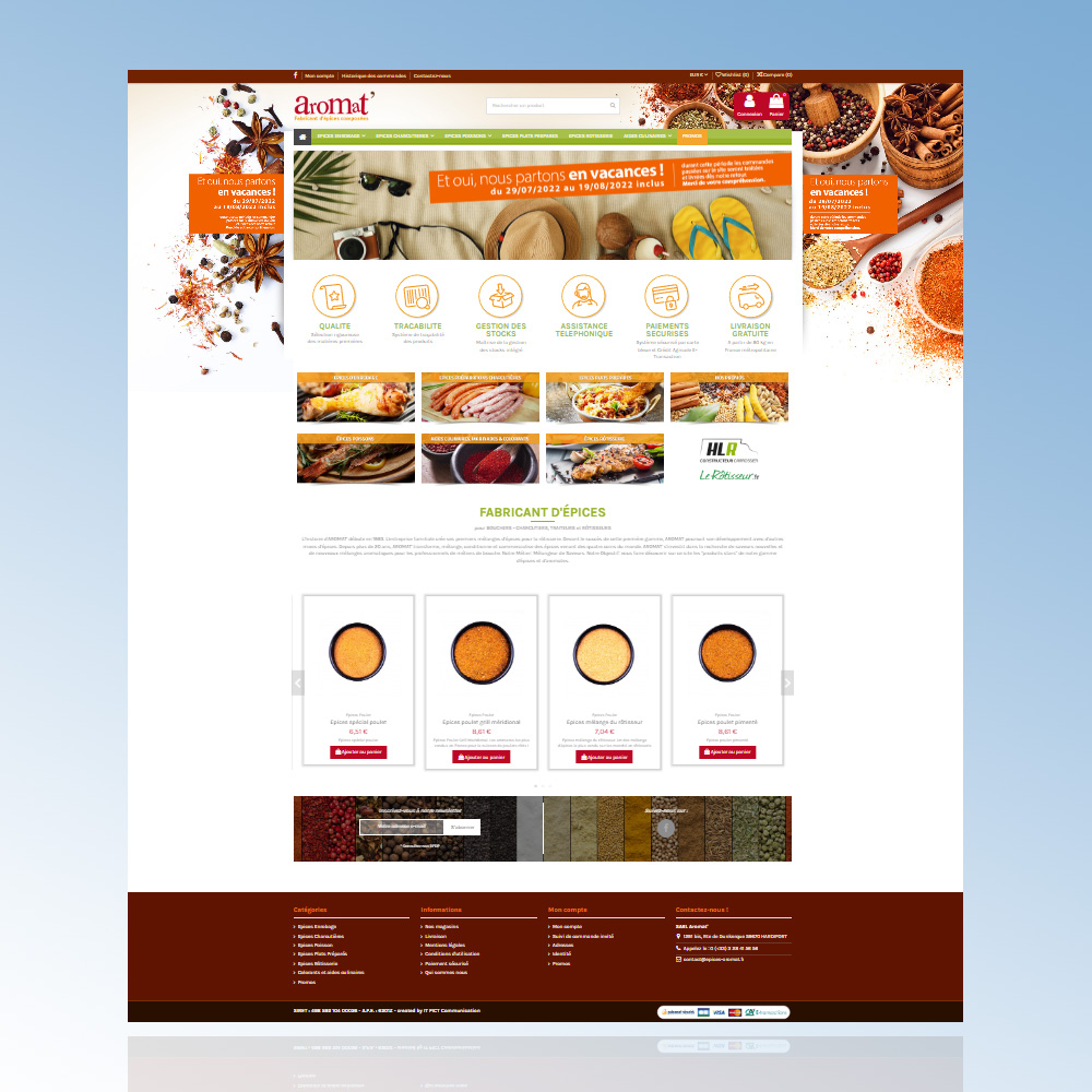 PORTFOLIO-Création du site internet e-commerce d'EPICES-AROMAT à Hardifort