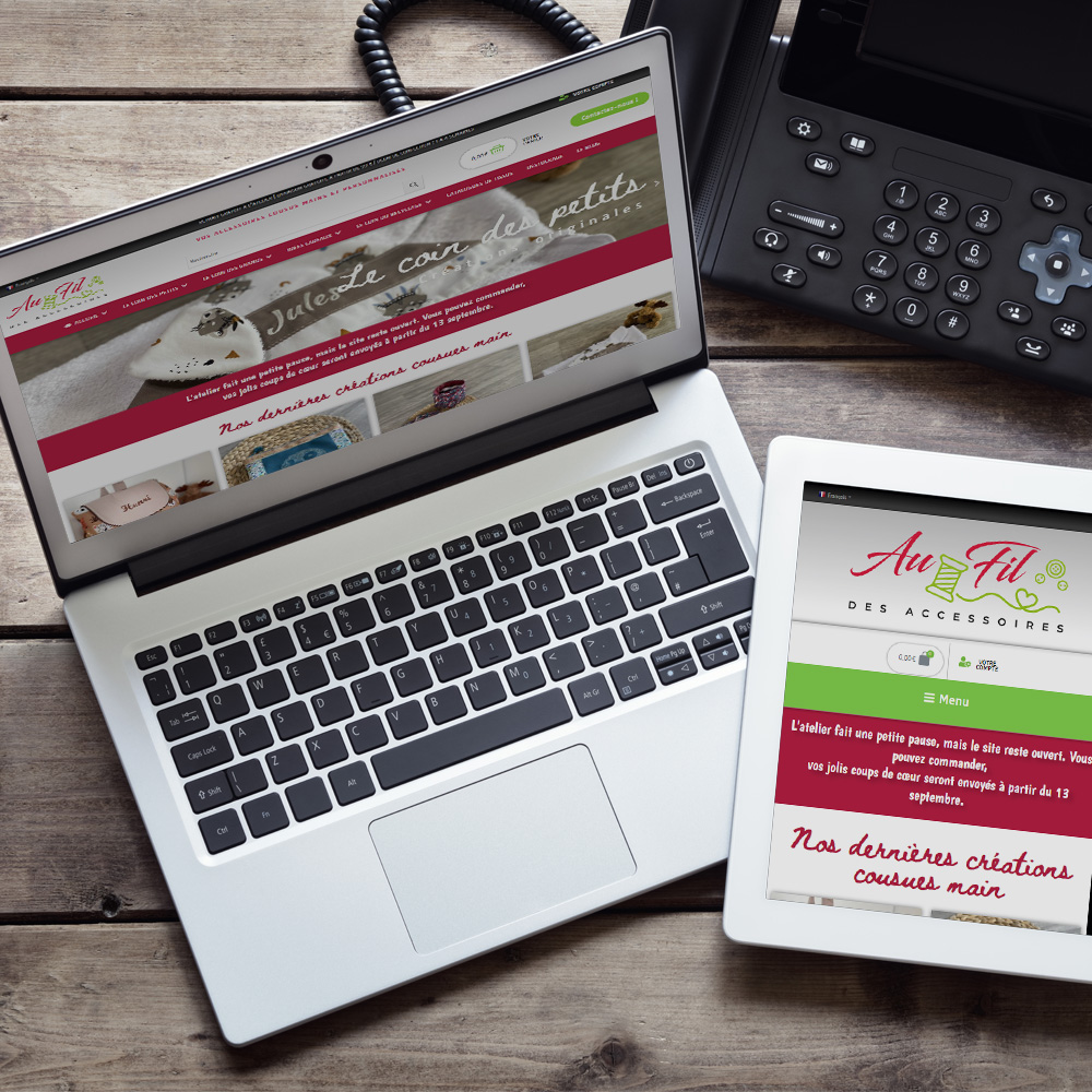PORTFOLIO-Création du site internet e-commerce d'AU FIL DES ACCESSOIRES à Roncq