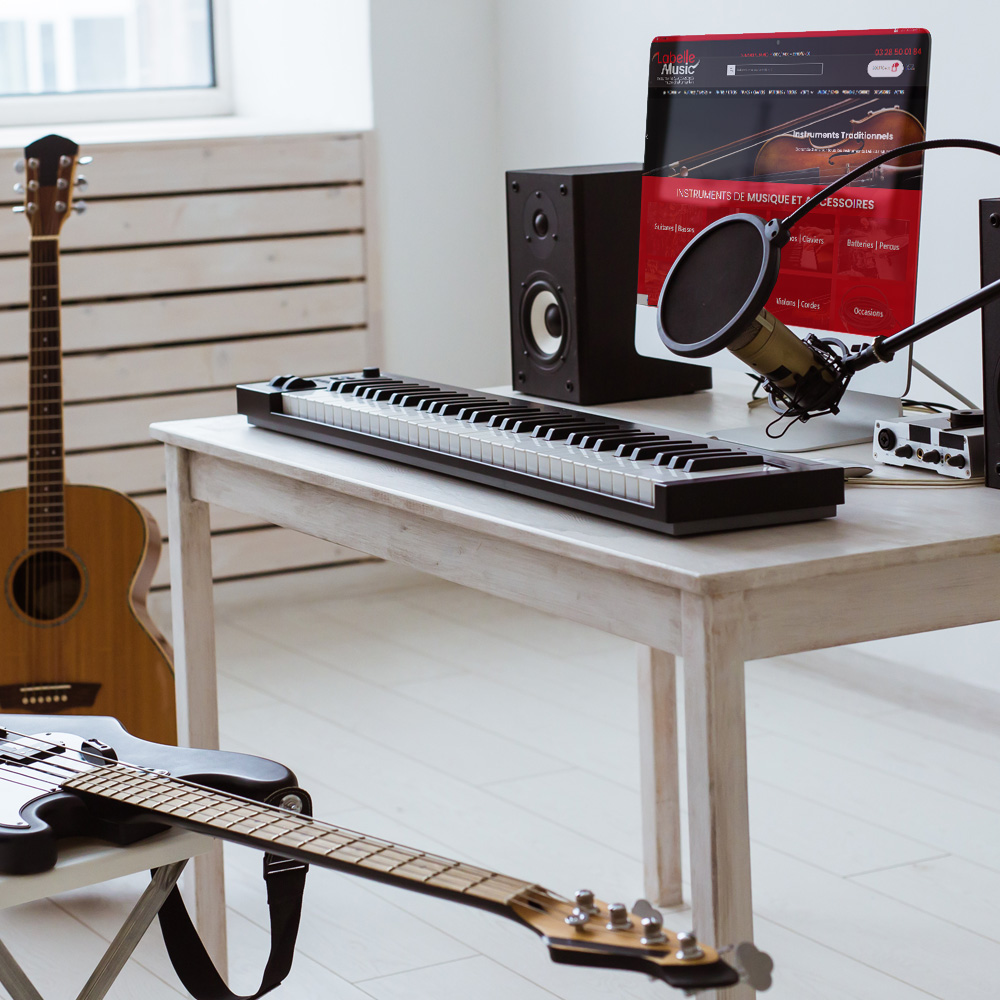 PORTFOLIO-Création du site internet e-commerce de LABELLE-MUSIC à Bailleul