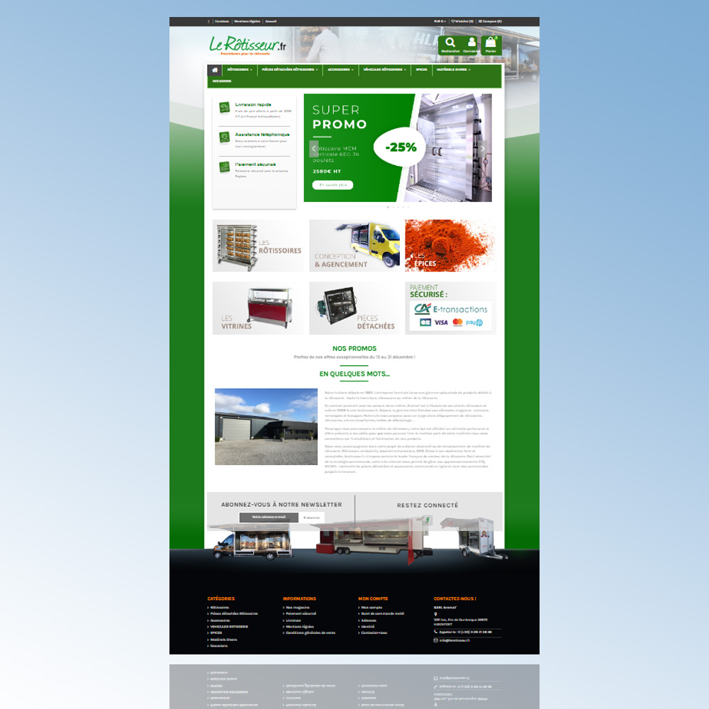 PORTFOLIO-Création du site internet e-commerce LEROTISSEUR.FR à Hardifort