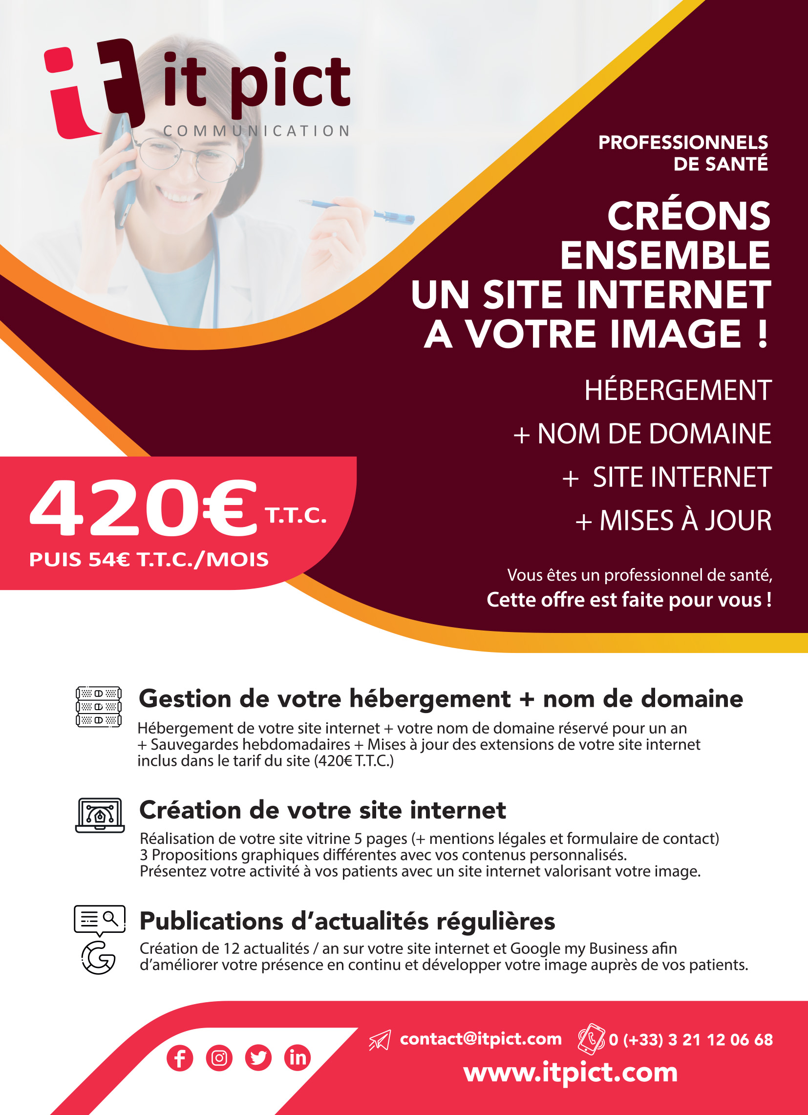 Site internet pour professionnel de santé
